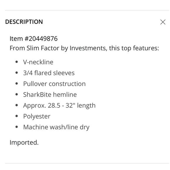 New Slim Factor by Investments Plus Size Royal Blue Floral Tunic Blouse Size 3X - Picture 7 of 7